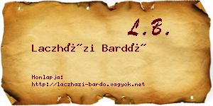 Laczházi Bardó névjegykártya
